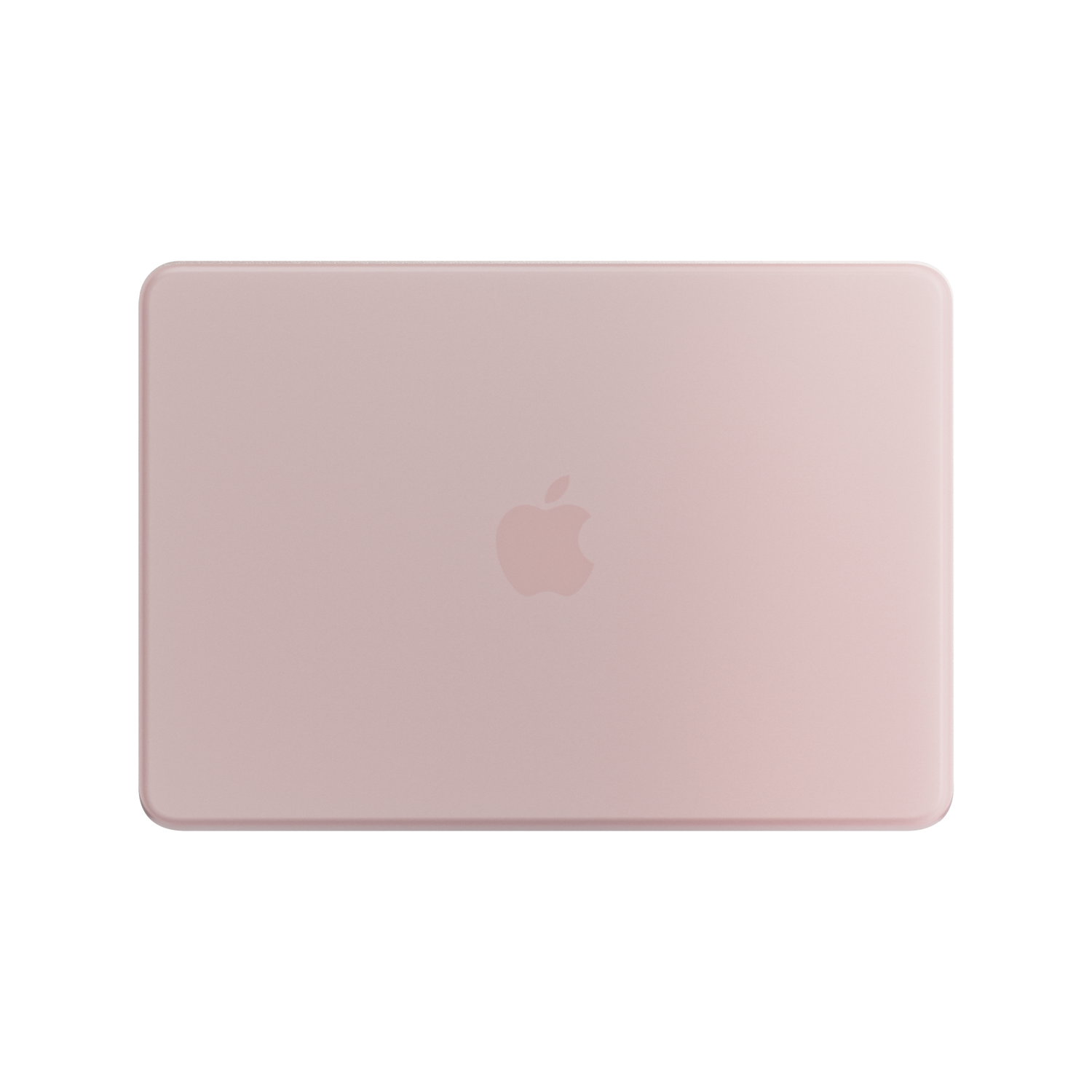 Hellrosa Arktis Solid Case für das MacBook Neo auf einem Laptop-Deckel mit dem Apple-Logo.
