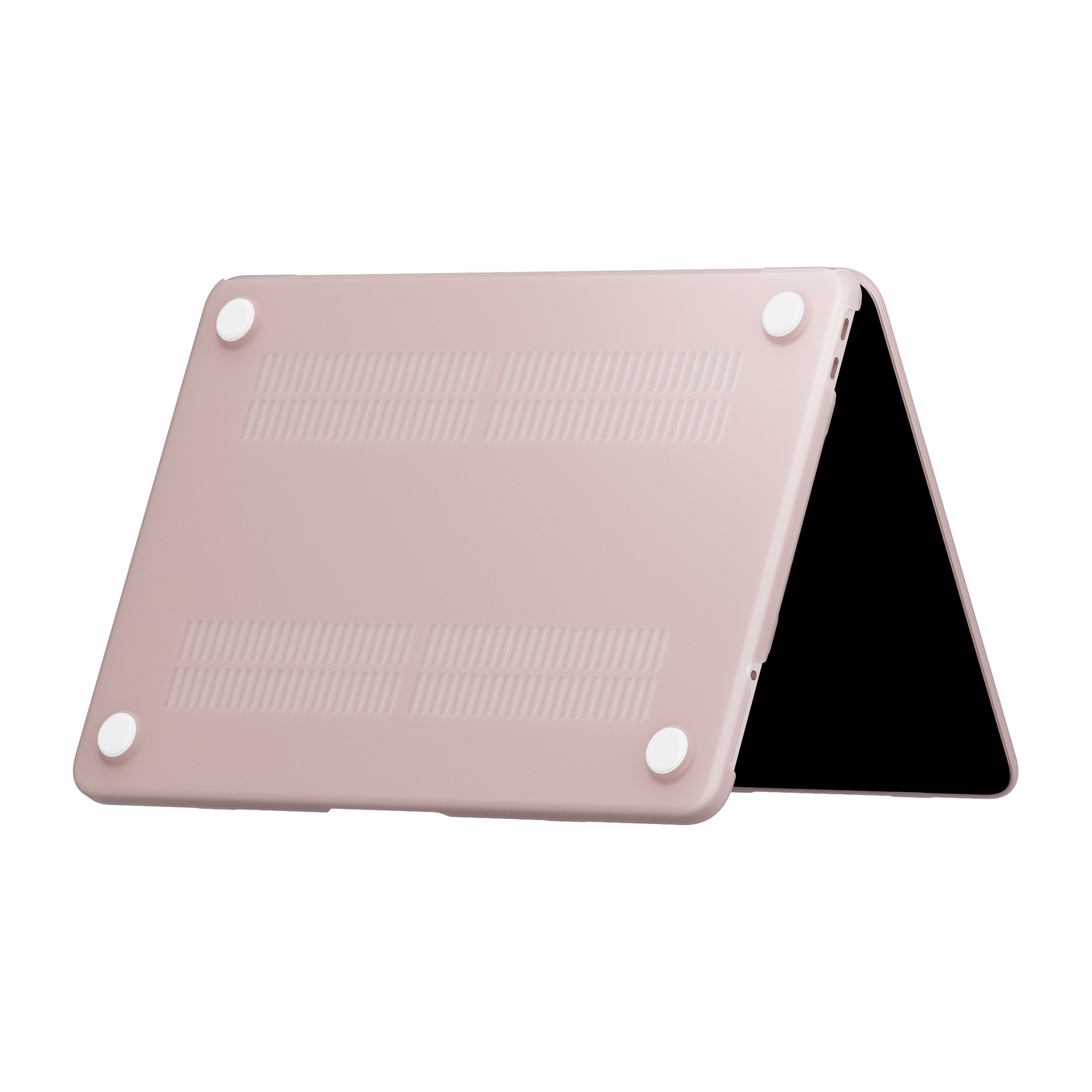 Hellrosa Arktis Solid Case für das MacBook Neo, von unten gesehen.