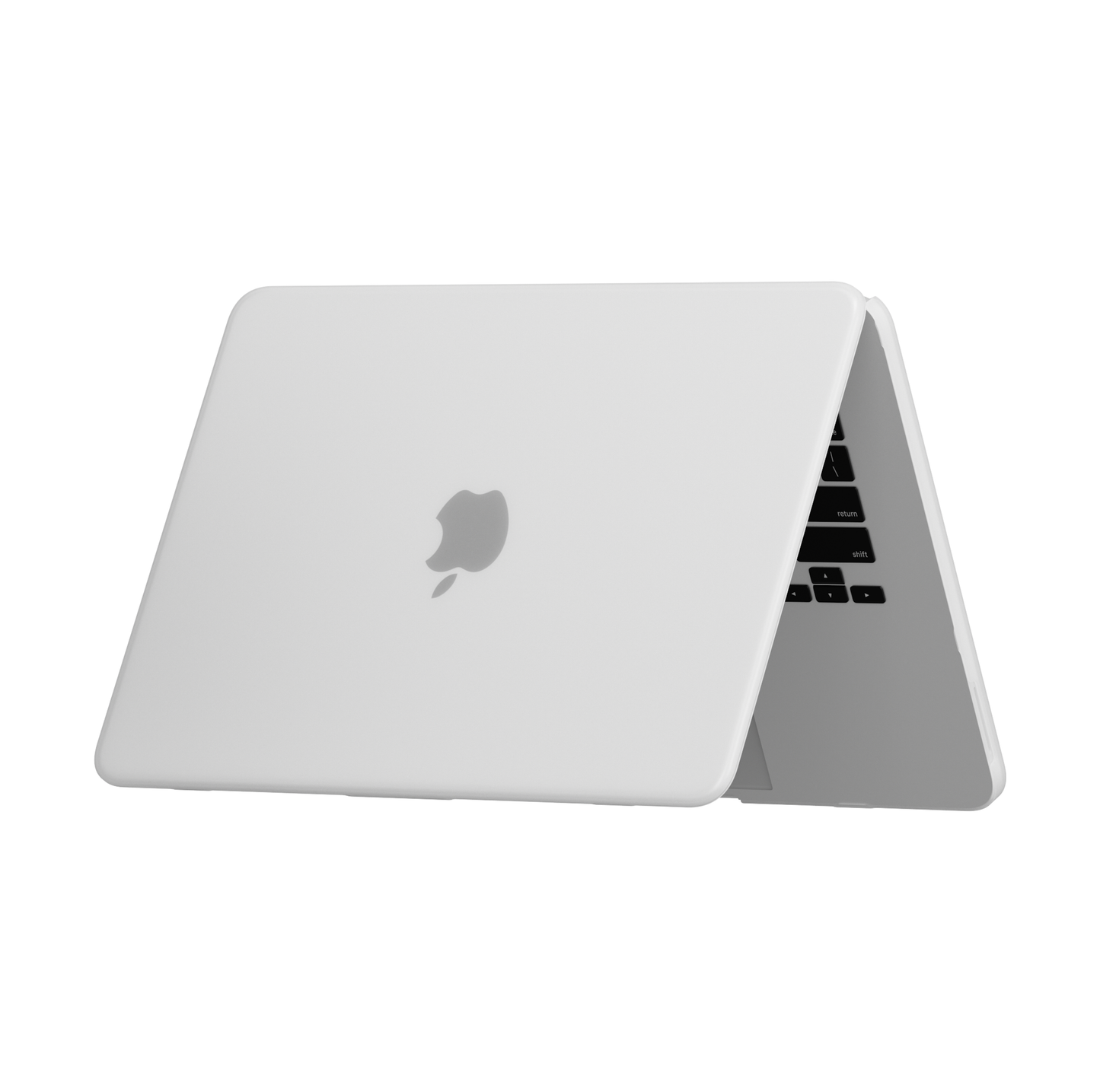 Ein weißes Arktis Solid Case für das MacBook Neo auf einem Laptop.