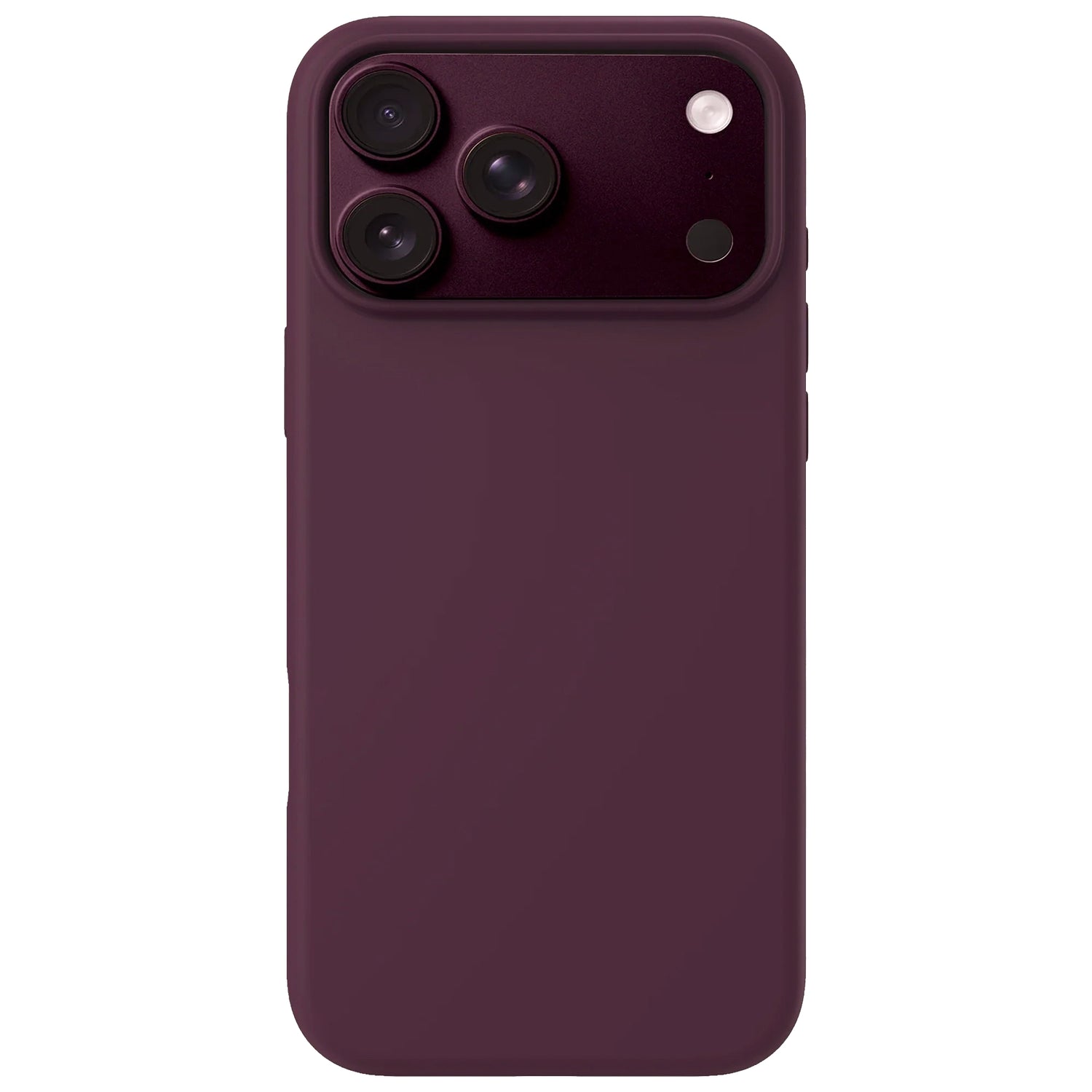 arktis iPhone Silikon Case mit MagSafe in Burgunder, Rückseite mit Kameras und Blitz