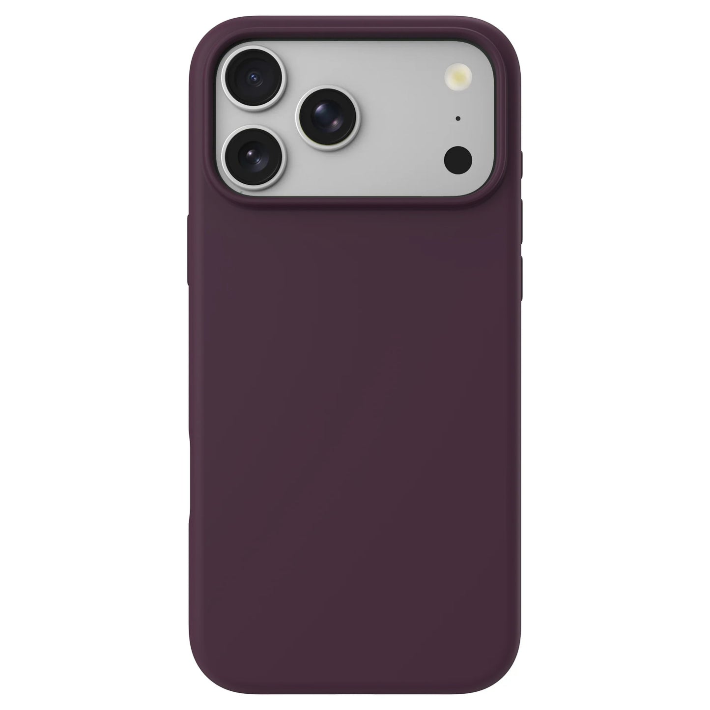 arktis iPhone Silikon Case mit MagSafe in Nebelviolett, Rückseite mit Kameras und Blitz