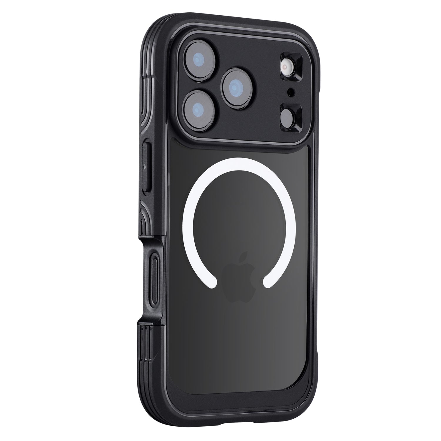 Das arktis iPhone 17 Pro Defender Case bietet 360-Grad-Schutz mit MagSafe-Kompatibilität, präzise Aussparungen für drei Kameralinsen und das Apple-Logo sowie einen zuverlässigen Displayschutz.