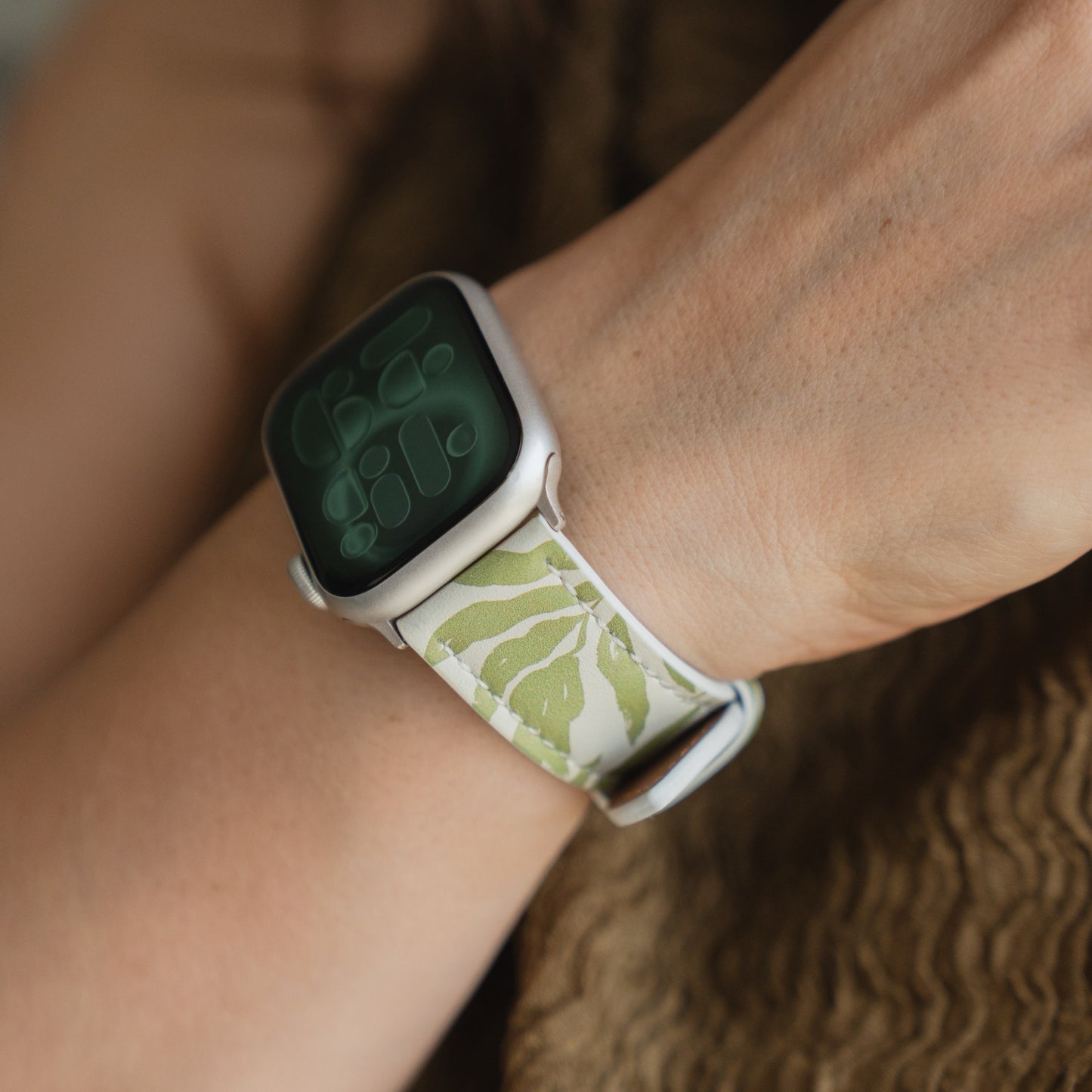 arktisband Apple Watch Armband „Studio“ - Green Leaves