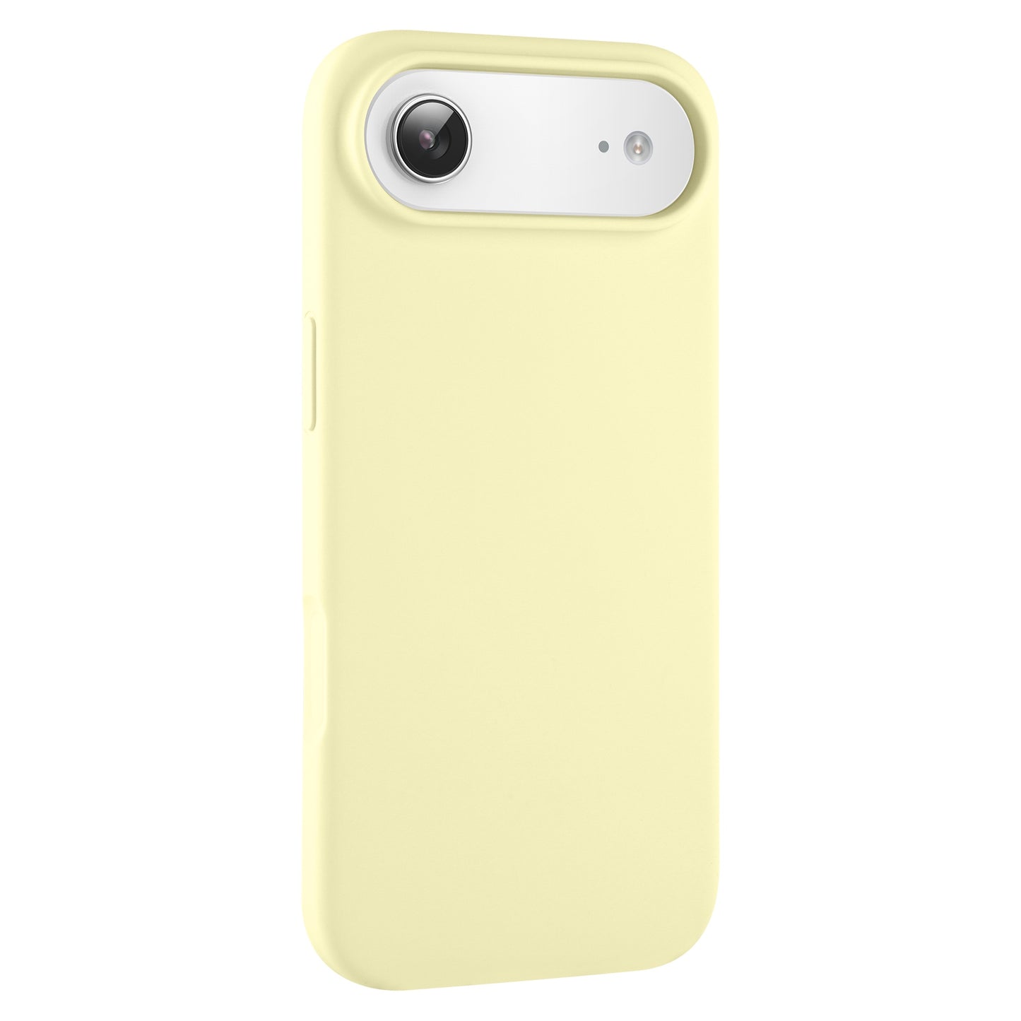 Das arktis iPhone Air Silikon Case in Hellgelb passt perfekt zu Ihrem Smartphone, zeigt die Rückkamera und den Blitz - ideal für kabelloses Laden und bietet stilvollen Schutz von arktis.