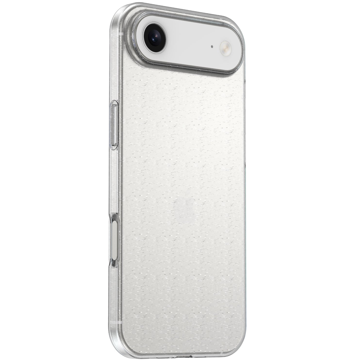 Das arktis iPhone 17 Air Glitter Case ist eine transparente Hülle von arktis, die die Kamera, Tasten und Kanten Ihres iPhone 17 Air in Szene setzt.