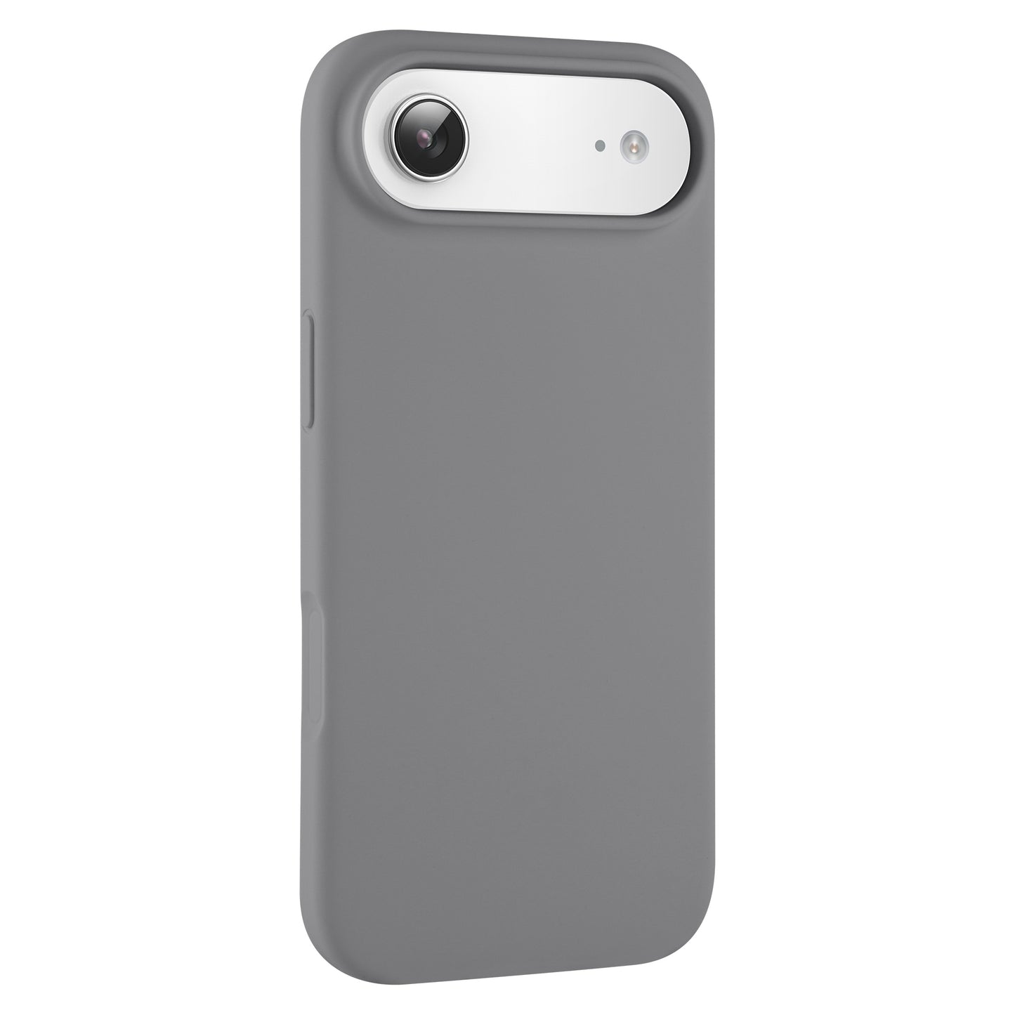 Das arktis iPhone Air Silikon Case von arktis schützt Rücken und Seiten des iPhone 17 Air, verfügt über einen Kameraausschnitt oben links und unterstützt kabelloses Laden.