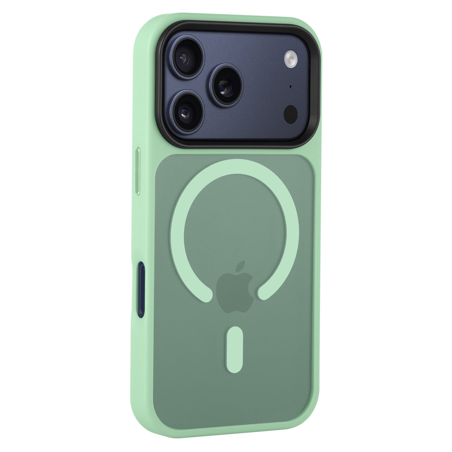 Die Arktis iPhone 17 Pro Solid Case mit MagSafe ist eine grüne, matte Schutzhülle von Arktis - MagSafe-kompatibel und mit Apple Logo auf der Rückseite.