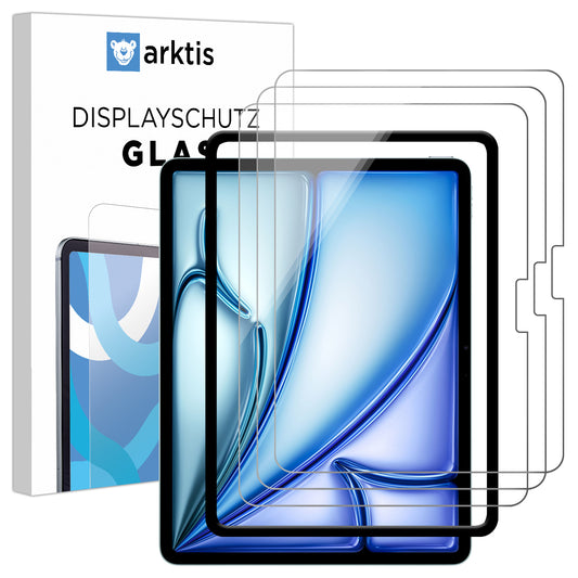 arktis iPad Air 11" (2024/2025) Displayschutz GLAS - 3er Set