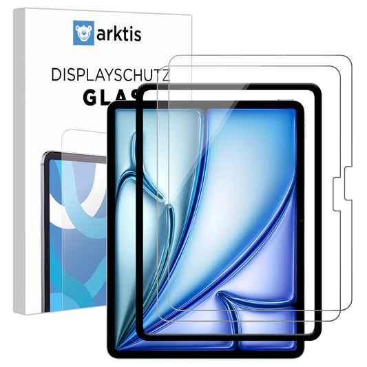 arktis iPad Air 11" (2024/2025) Displayschutz GLAS - 2er Set