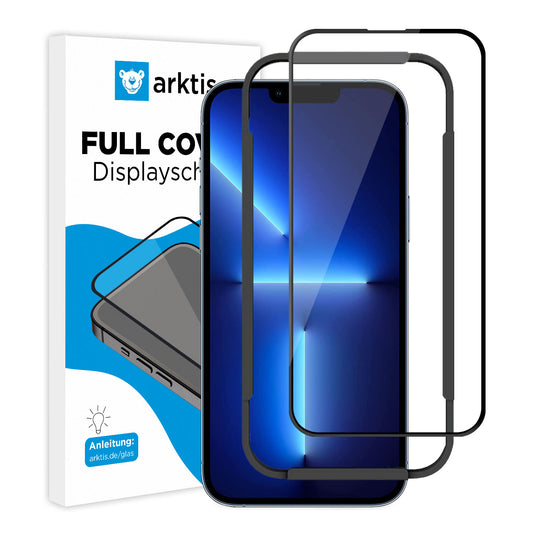 ArktisPRO iPhone 13 Pro FULL COVER Displayschutz GLAS - hüllenfreundlich