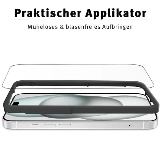 ArktisPRO iPhone 15 Plus FULL COVER Displayschutz GLAS - hüllenfreundlich - 3er Set
