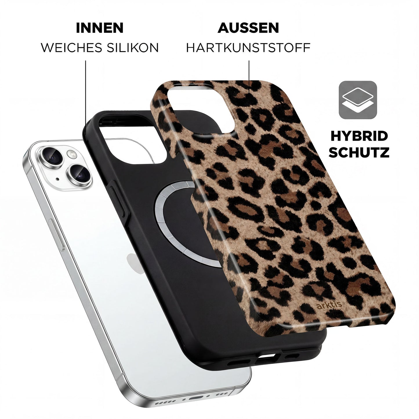 arktis iPhone 15 Hülle - Sweet Leopard