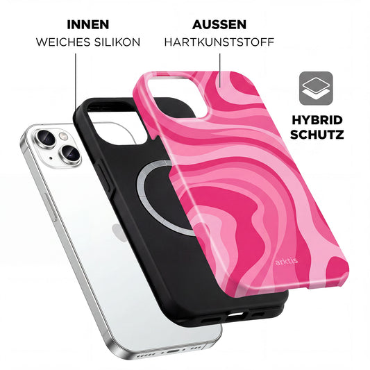 arktis iPhone 15 Hülle - Aura Pink