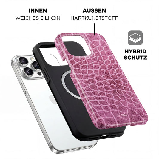 arktis iPhone 15 Pro Max Hülle - Pink Lizard
