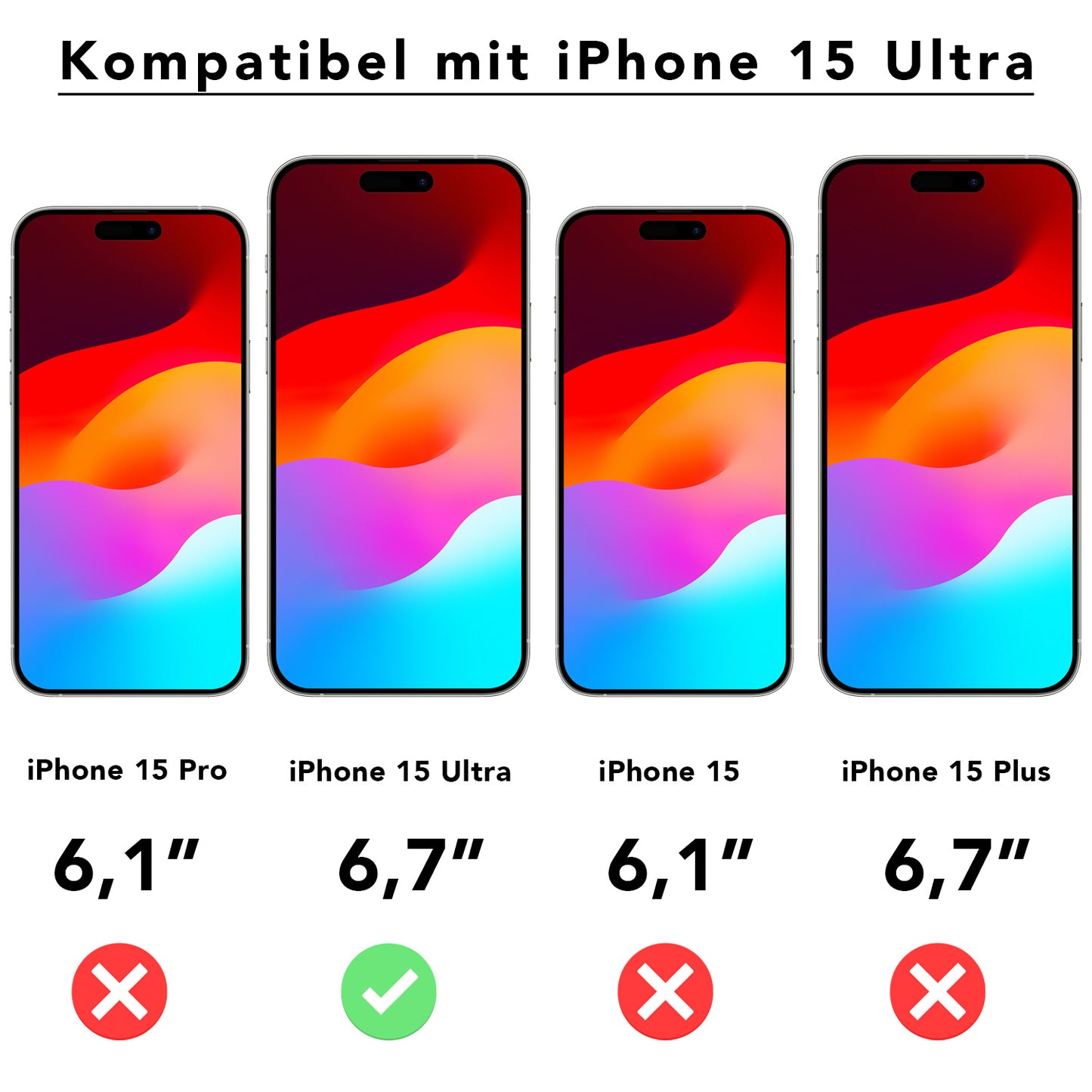 Beastprotect iPhone 15 Pro Max Schutzfolie HYBRID 3D