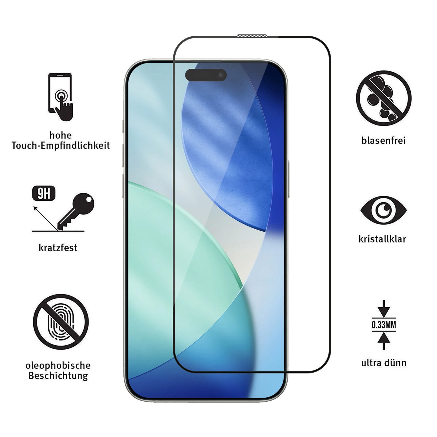 arktis iPhone Displayschutzfolie mit EasySwipe Technologie