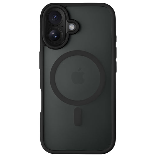 Das Arktis iPhone 16 Solid Case von Arktis besteht aus stoßabsorbierendem TPU-Silikon, bietet einen minimalistischen Matt-Look und zeigt Apple-Logo sowie MagSafe-Ladekreis auf der Rückseite.
