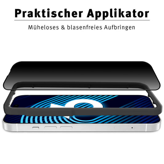 arktis iPhone 16 Plus PRIVACY Displayschutz GLAS - hüllenfreundlich