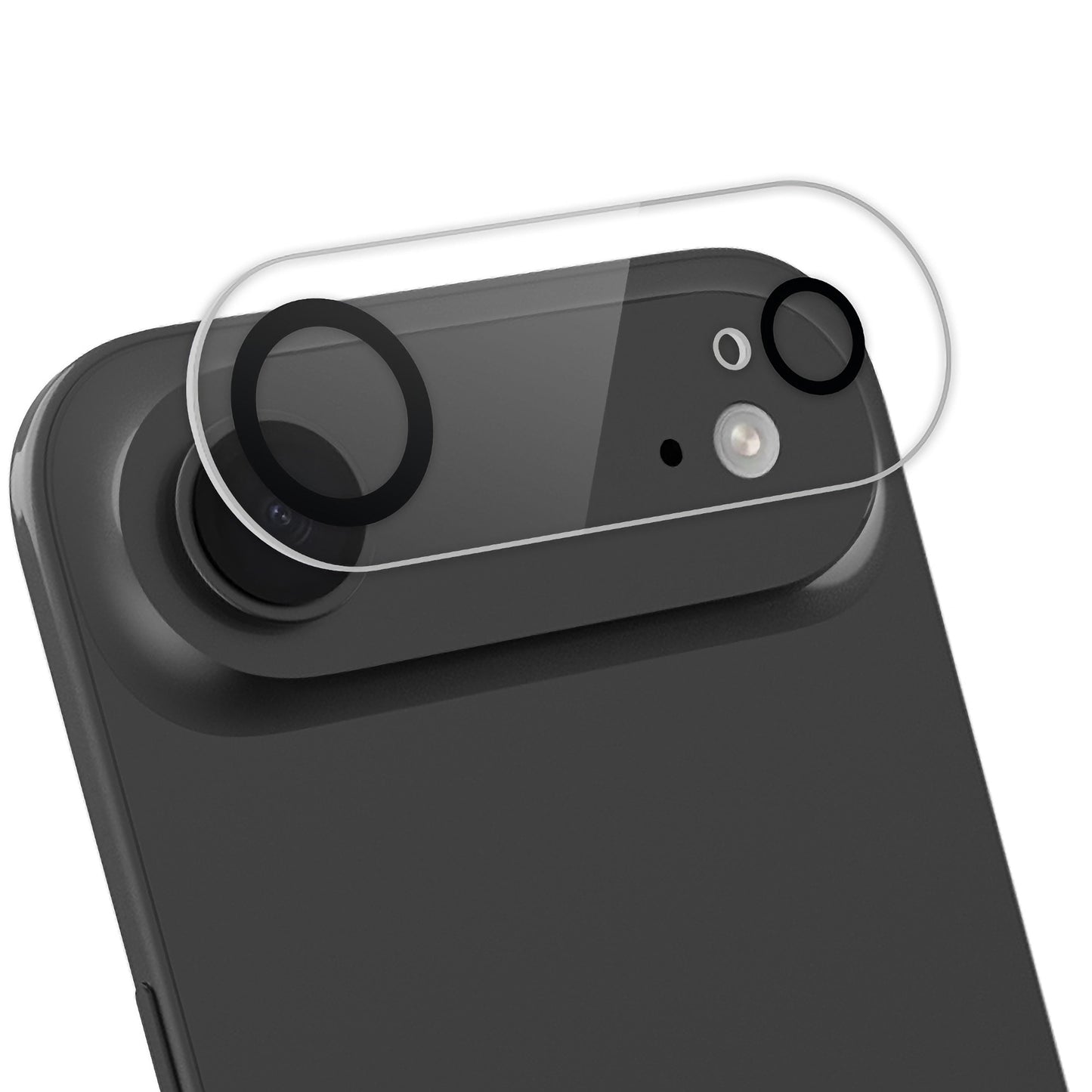 Nahaufnahme einer iPhone 17 Air Kamera, auf der der arktis iPhone Air Kamera Protector von arktis angebracht ist, der erstklassigen Schutz bietet.