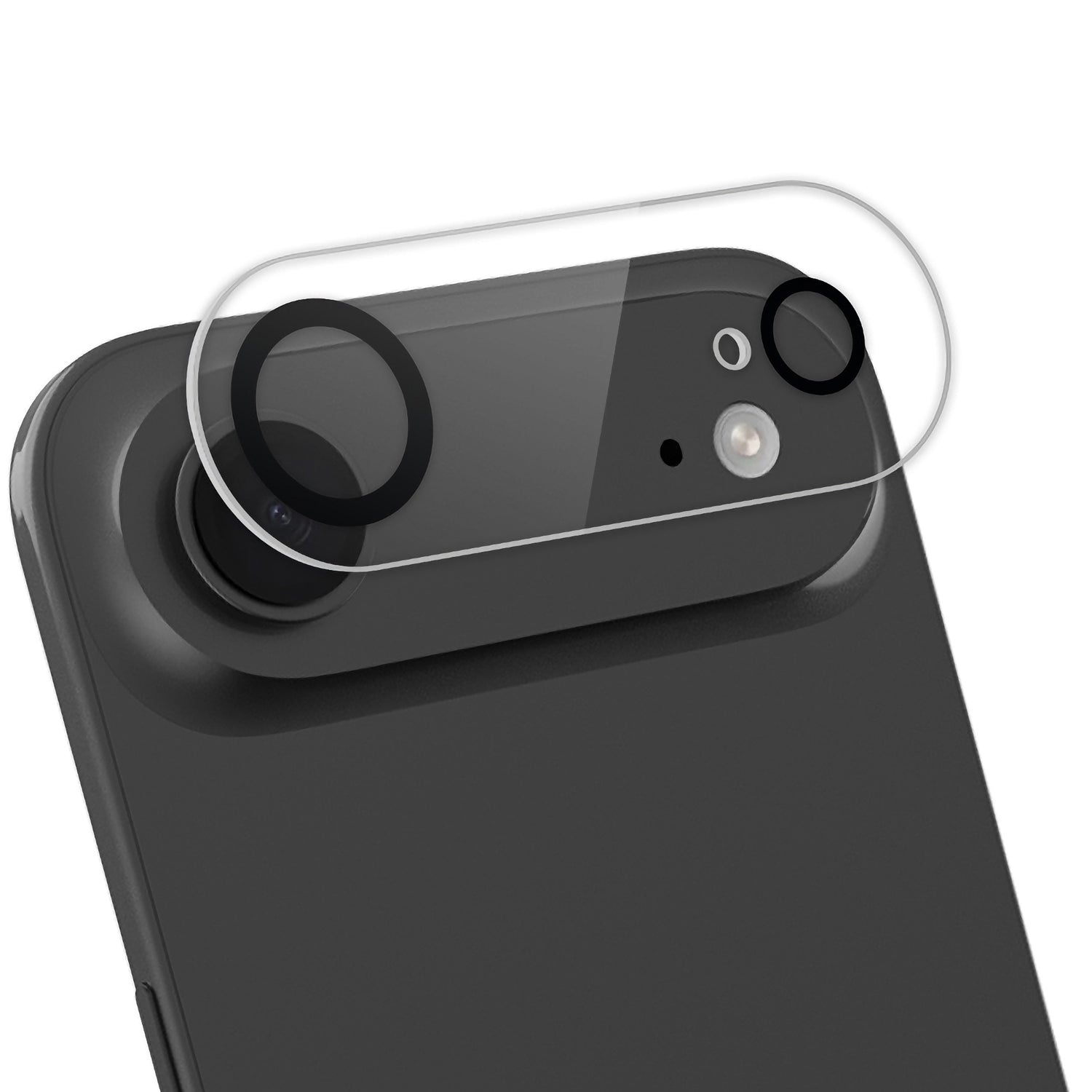 Nahaufnahme einer iPhone 17 Air Kamera, auf der der arktis iPhone Air Kamera Protector von arktis angebracht ist, der erstklassigen Schutz bietet.