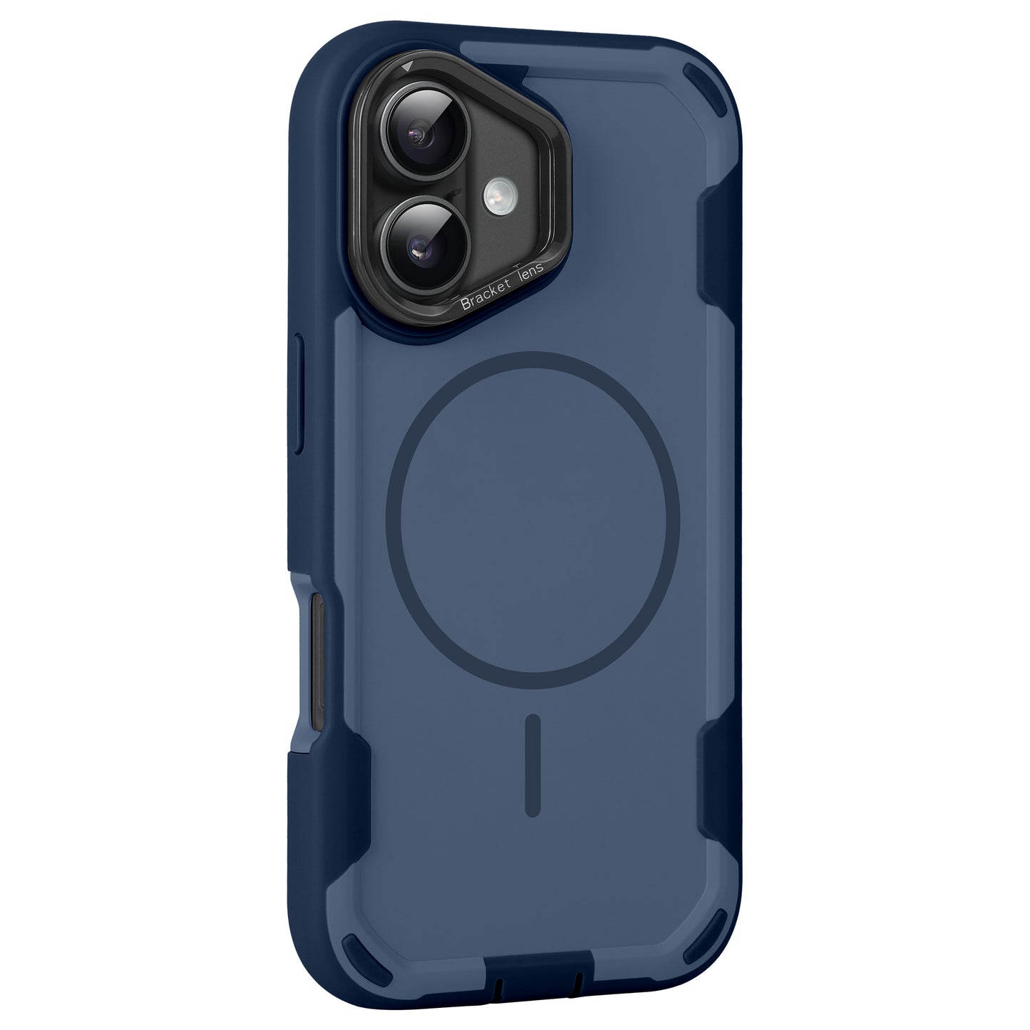 Das arktis iPhone 17 Sentinel Case ist ein blaues Outdoor-Gehäuse mit 360-Grad-Schutz und MagSafe-Ring, abgebildet auf einem Telefon mit zwei rückseitigen Kameras.
