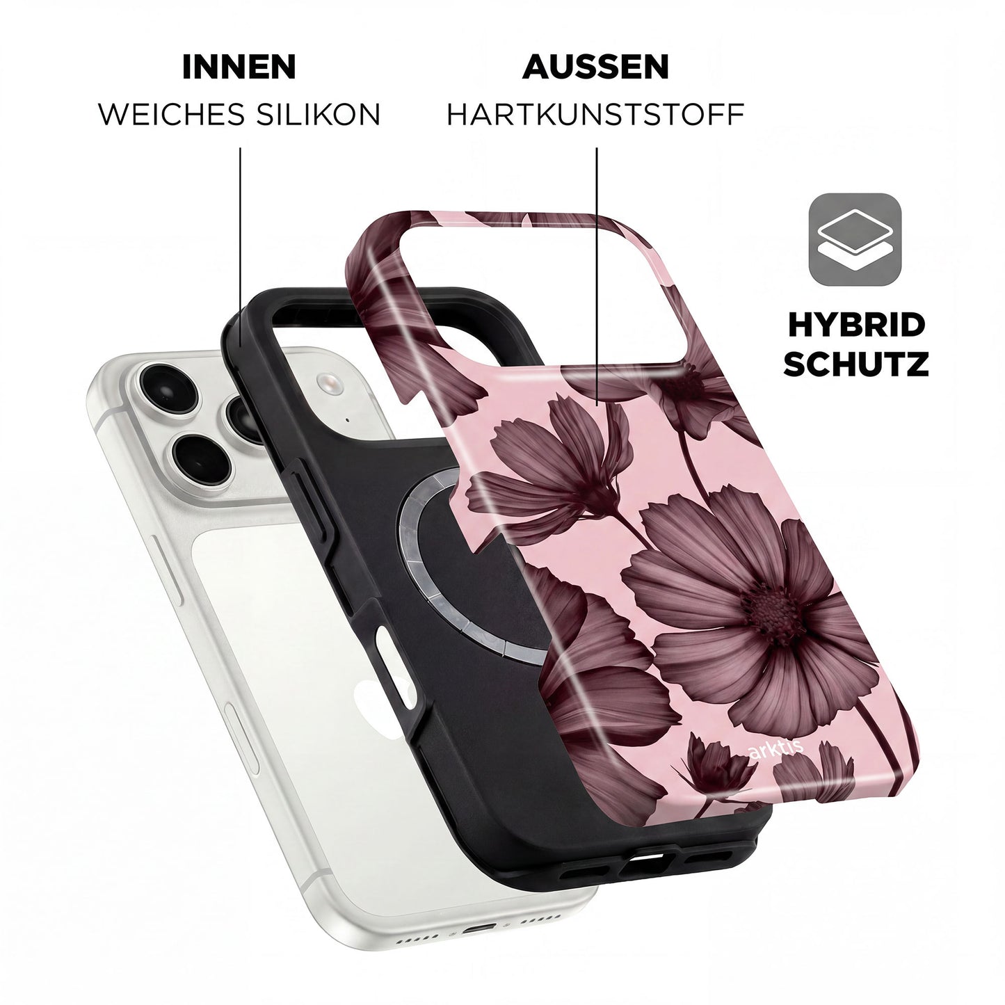 arktis iPhone 18 Pro Hülle - Bloom Case
