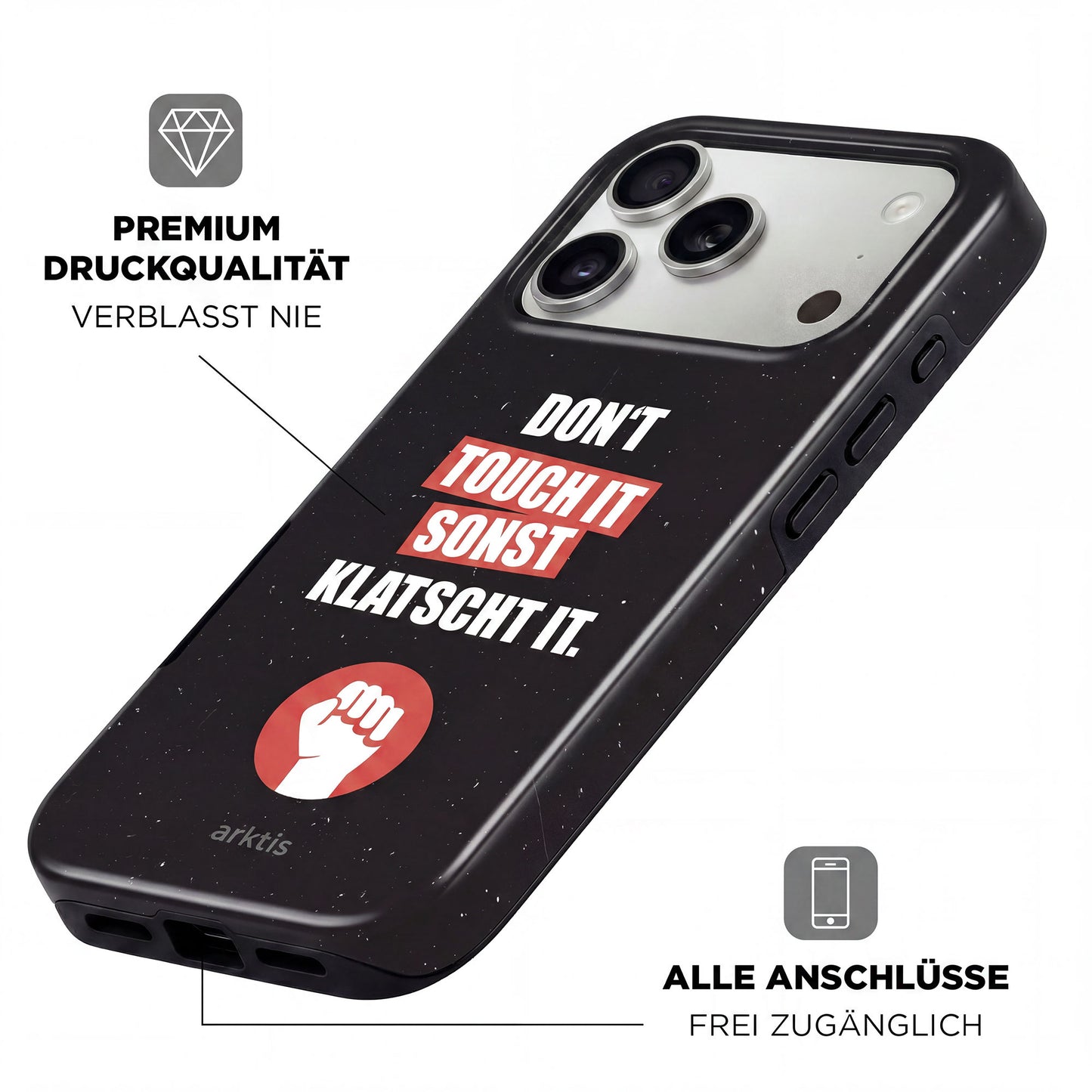arktis iPhone 17 Hülle - Don't touch
