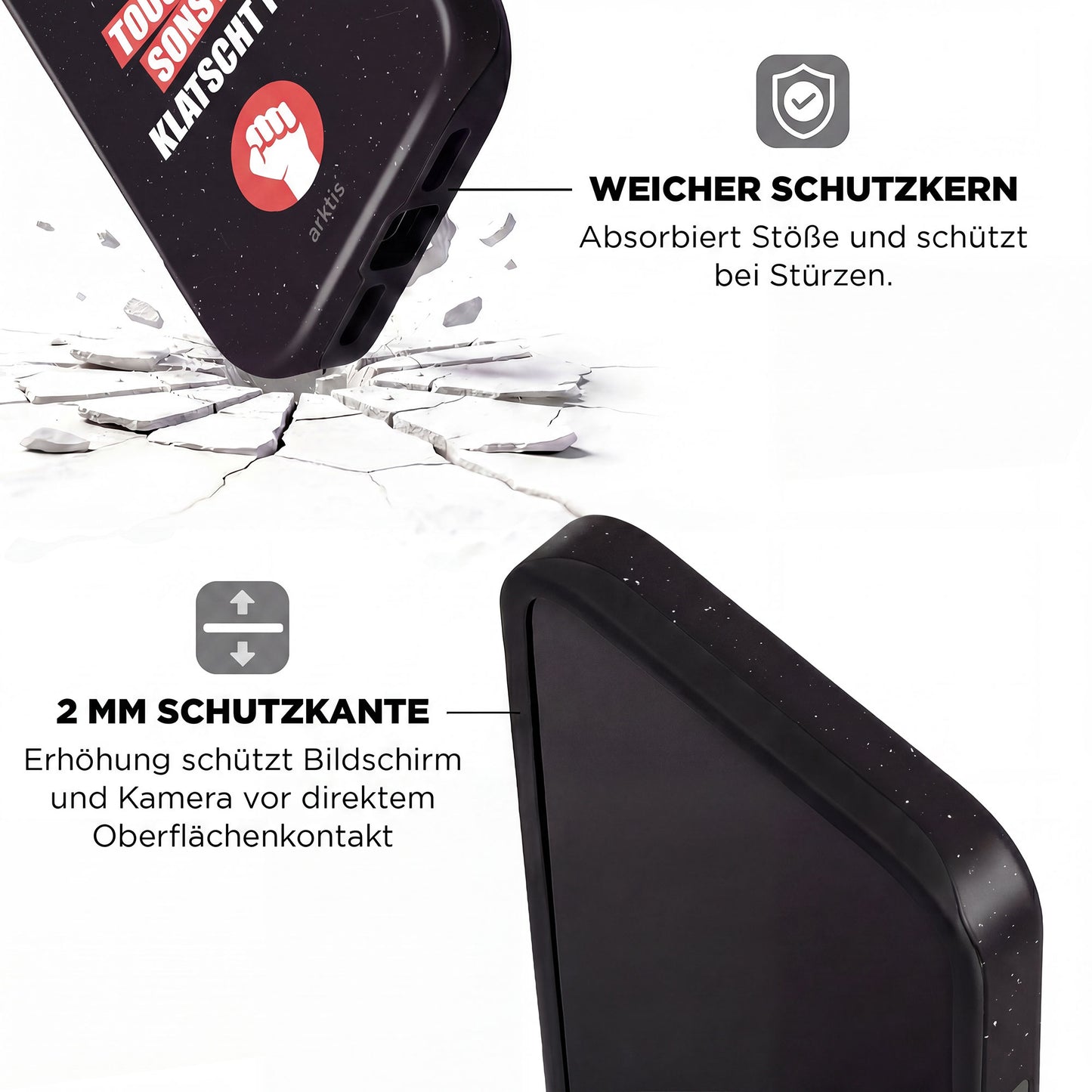 arktis iPhone 17 Hülle - Don't touch