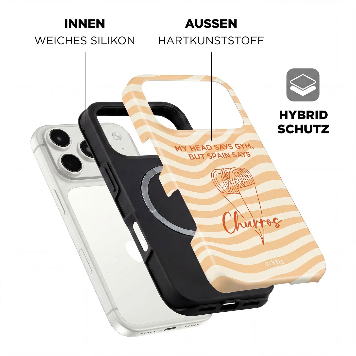 arktis iPhone 17 Pro Hülle - Churros