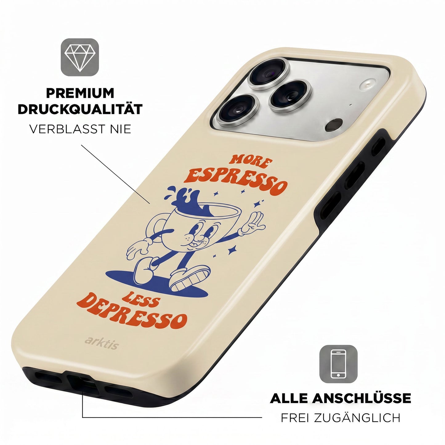 arktis iPhone 16e Hülle - Espresso