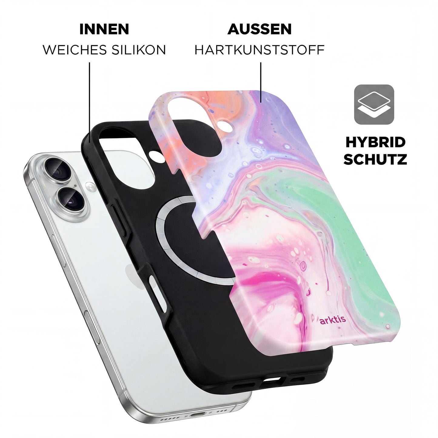arktis iPhone 17 Hülle - Neo Marble