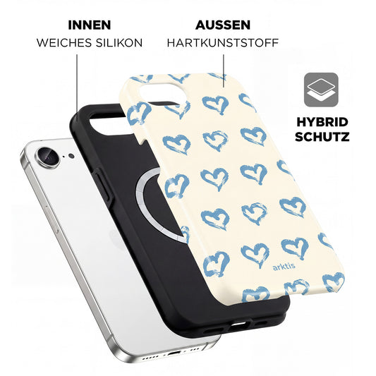arktis iPhone 17e Hülle - Blue Hearts