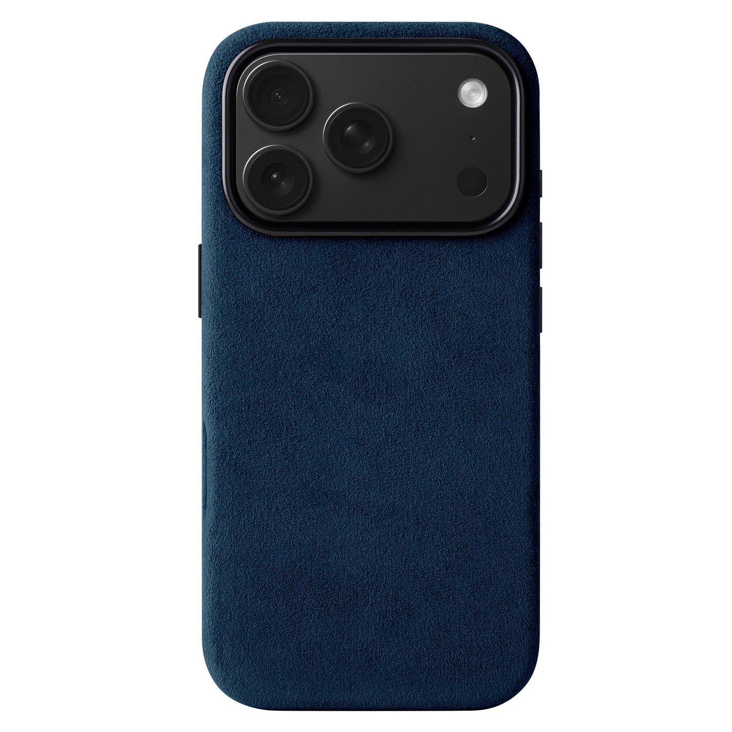 arktis iPhone Alcantara Hülle in Blau, Rückansicht