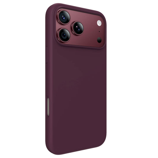 arktis iPhone Silikon Case mit MagSafe in Burgunder, Rückansicht