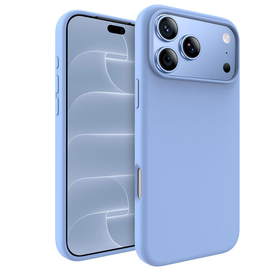 arktis iPhone Silikon Case mit MagSafe in Polar (Hellblau), Vorder- und Rückansicht