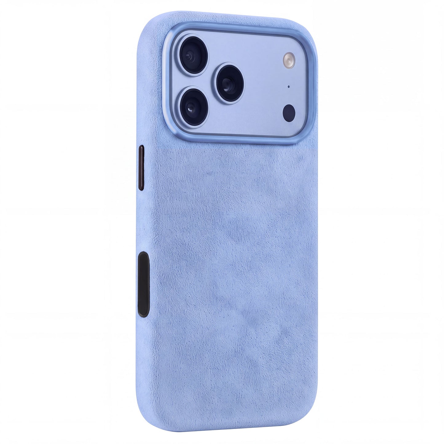 arktis iPhone Alcantara Hülle in Hellblau, Rückansicht