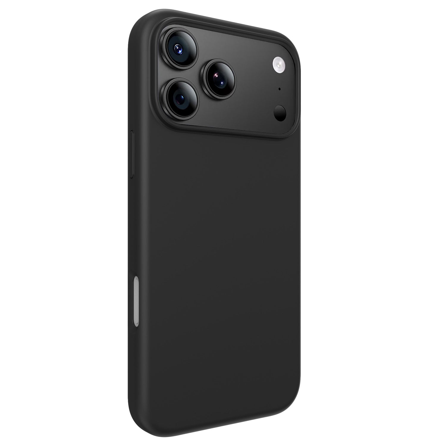 arktis iPhone Silikon Case mit MagSafe in Schwarz, Rückansicht