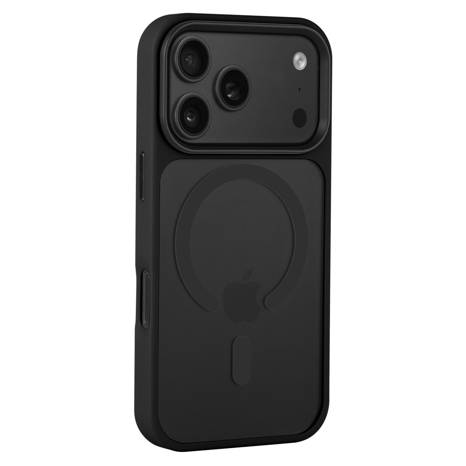 arktis iPhone Solid Case mit MagSafe in Schwarz, Rückansicht mit Kameraaussparung