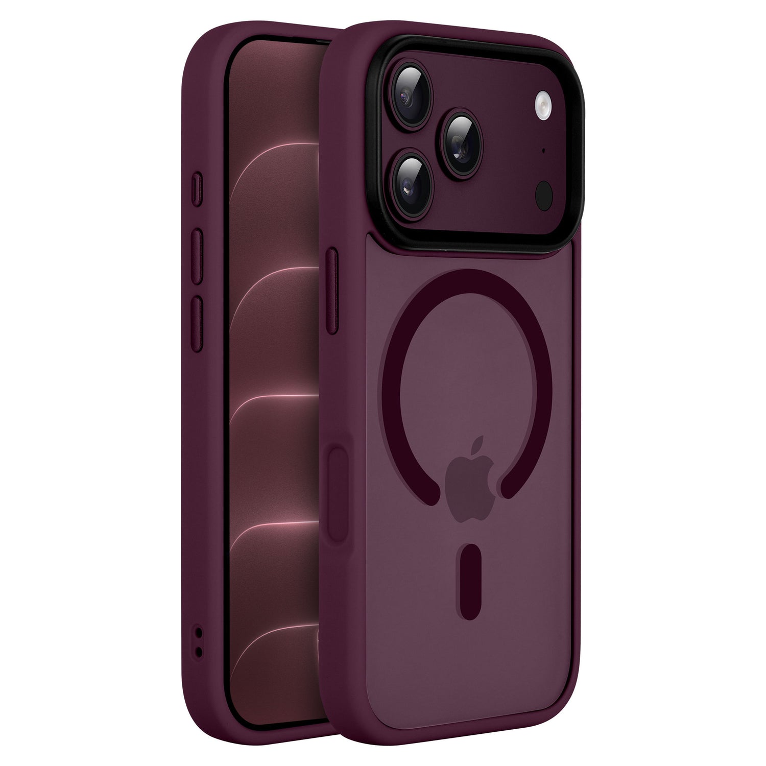 arktis iPhone Solid Case mit MagSafe in Lila, Vorder- und Rückansicht