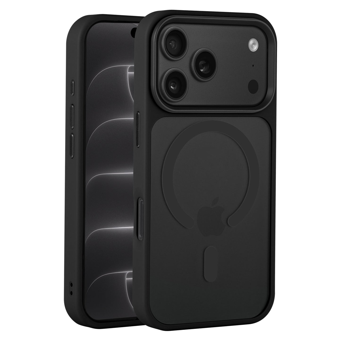 arktis iPhone Solid Case mit MagSafe in Schwarz, Rückansicht