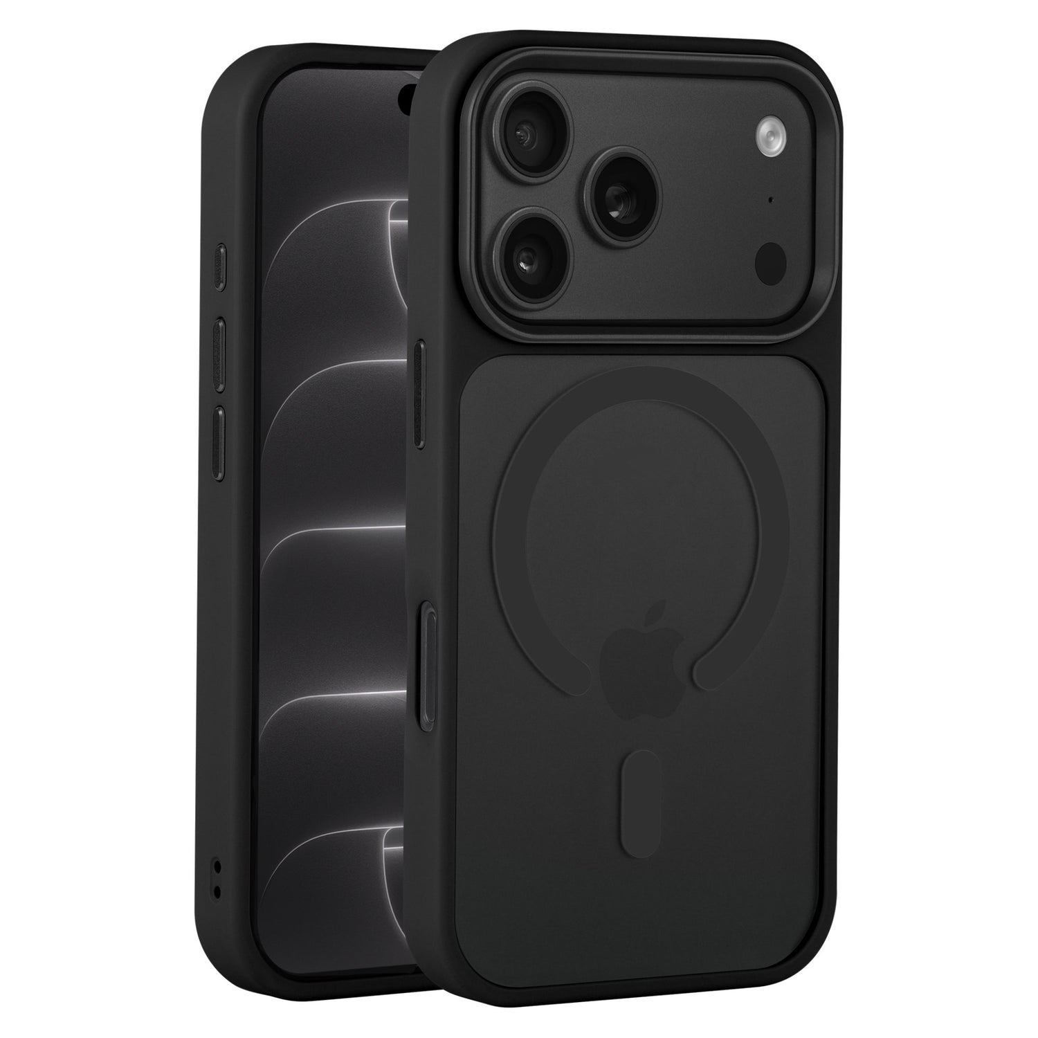 arktis iPhone Solid Case mit MagSafe in Schwarz, Rückansicht