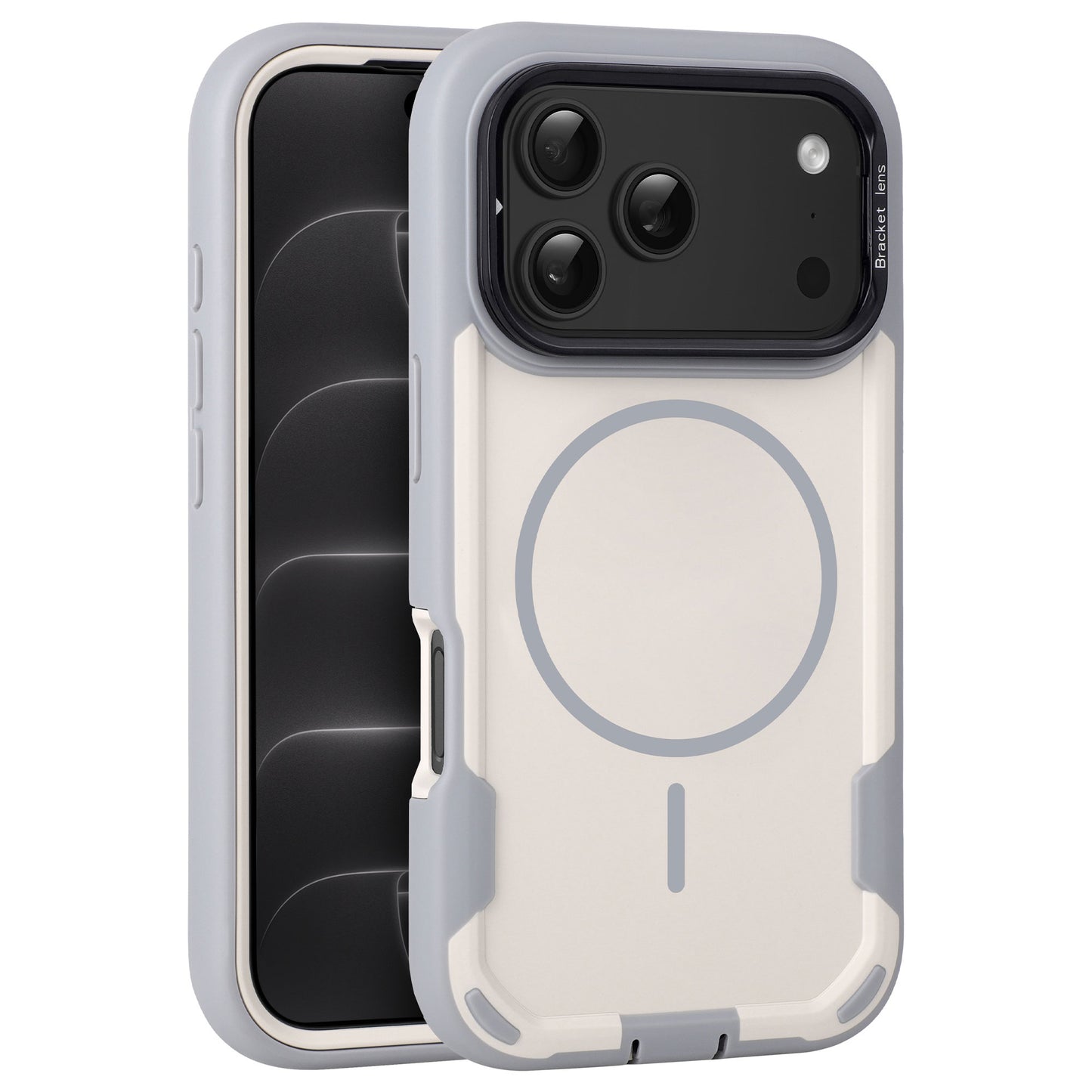 arktis iPhone Sentinel Case, Vorder- und Rückansicht mit MagSafe-Ring
