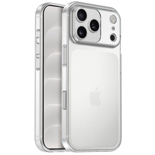 arktis iPhone Invisible Case transparent auf silbernem iPhone, Vorder- und Rückansicht