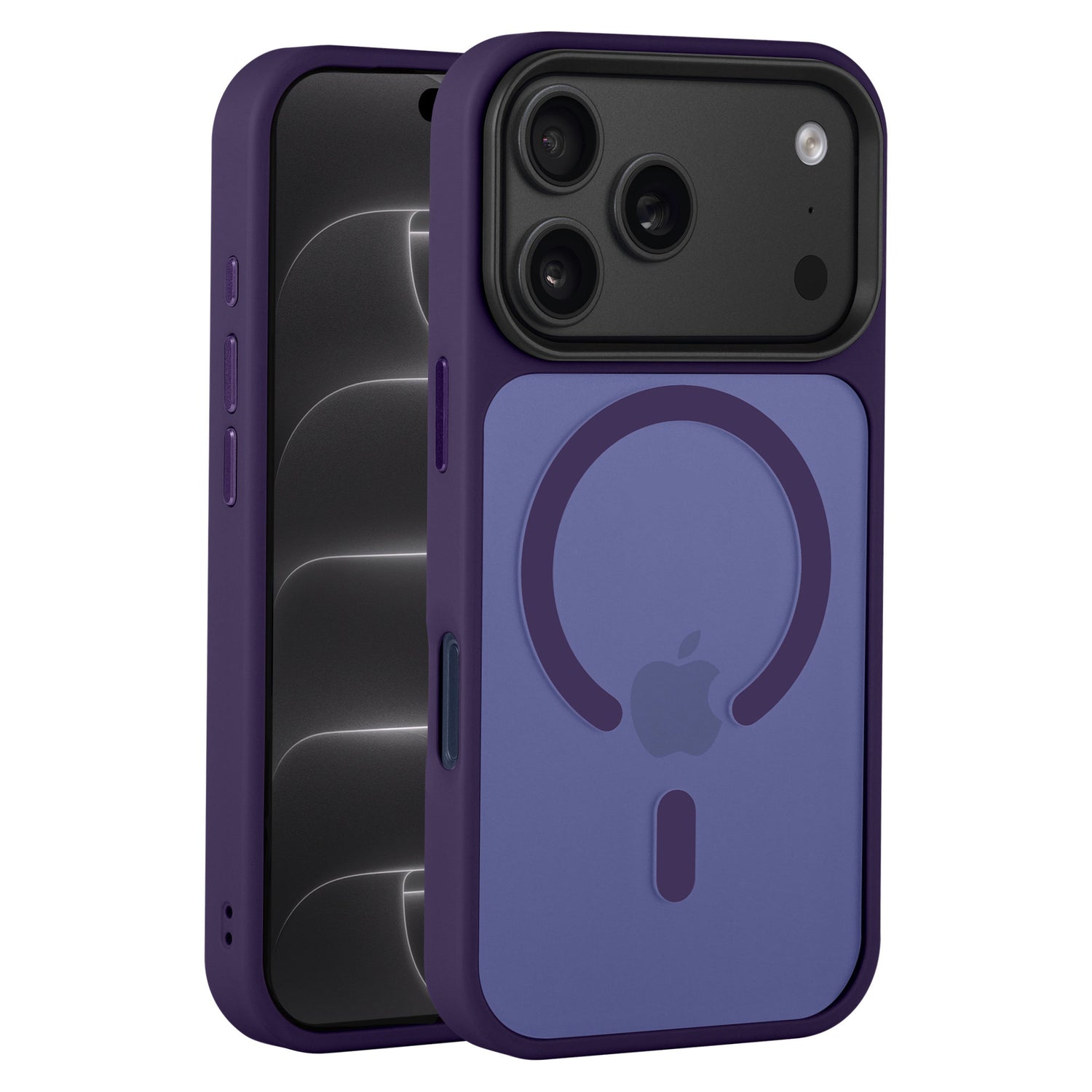 arktis iPhone Solid Case mit MagSafe in Lila, Rückseite mit Magnetring