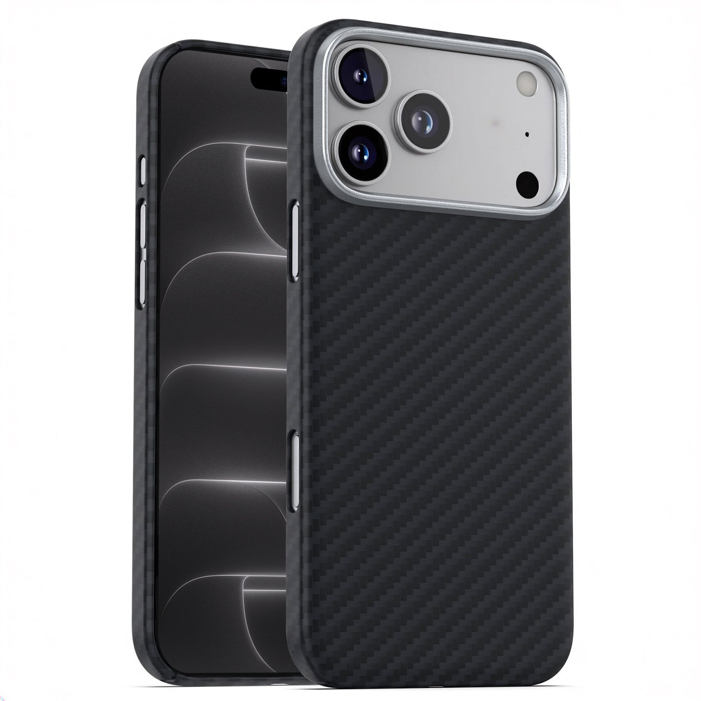 arktis iPhone Carbon Case in Schwarz, Rückansicht