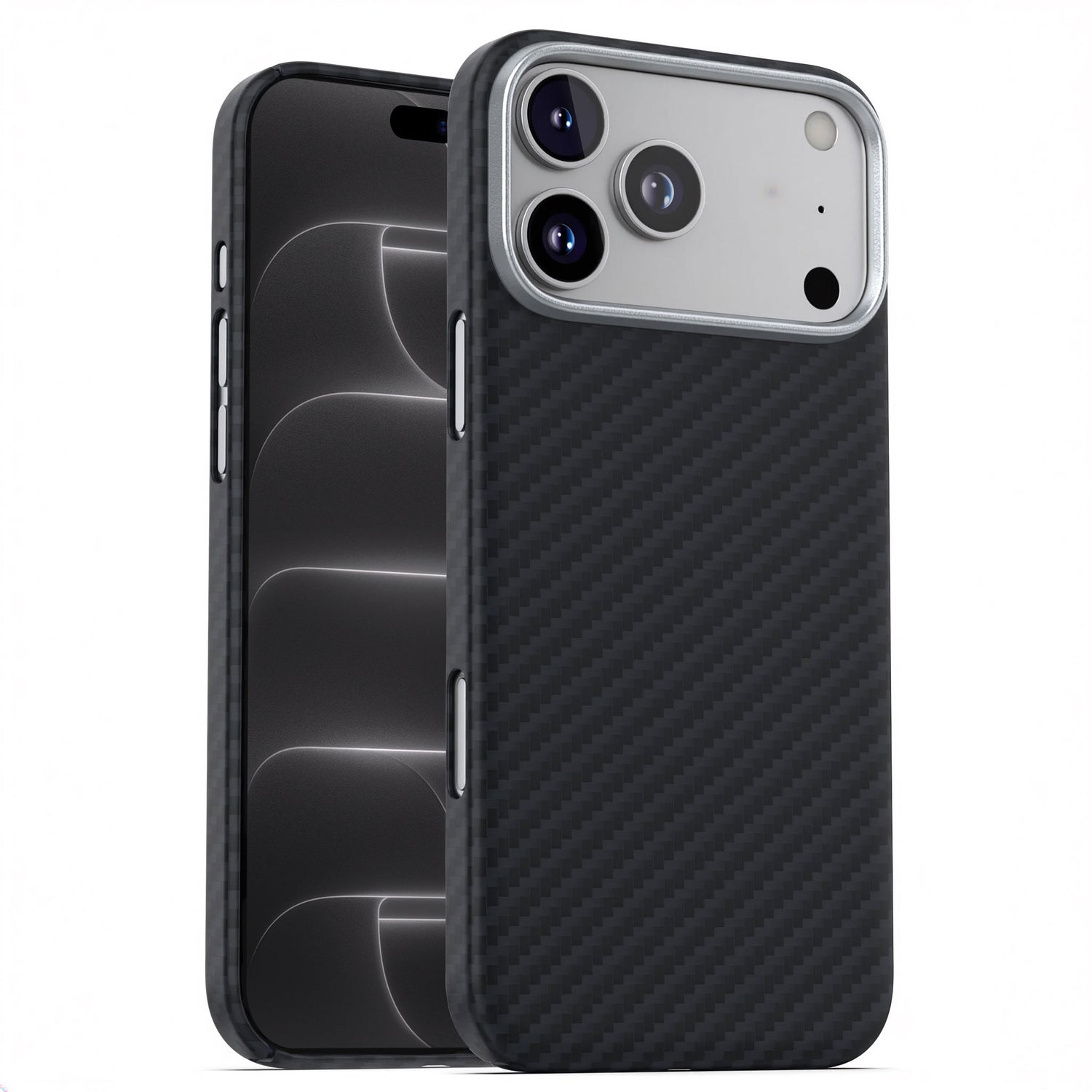 arktis iPhone Carbon Case in Schwarz, Rückansicht