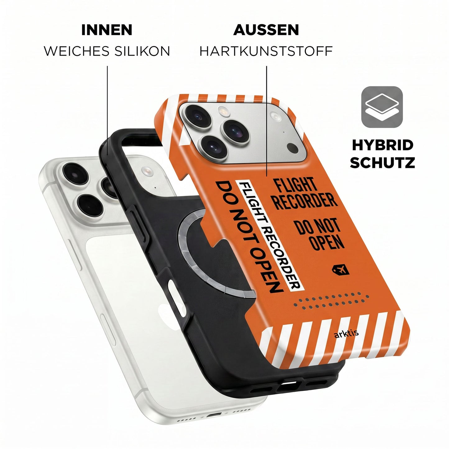 arktis iPhone 15 Pro Hülle - Airport Case