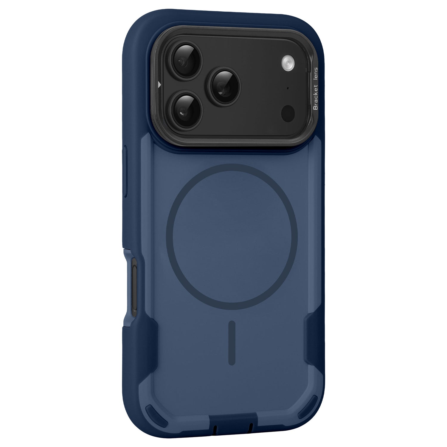 arktis iPhone Sentinel Case in Blau, Rückansicht mit großer Kameraaussparung