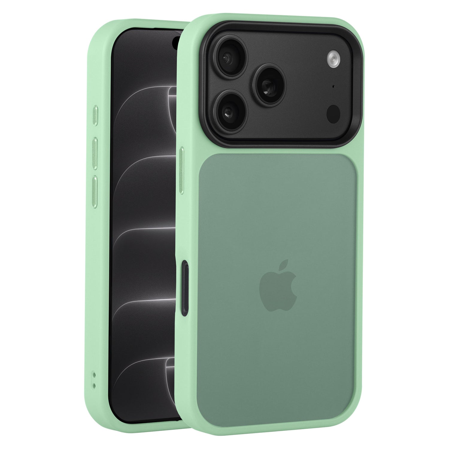 Die „Arktis iPhone 17 Pro Max Solid Case“ von Arktis in Mintgrün verfügt über eine passende matte Oberfläche und bietet einen Blick auf die Front- und Rückkamera. Diese elegante TPU-Silikonhülle wurde speziell für das iPhone 17 Pro Max entwickelt und bietet stilvollen Schutz, ohne Abstriche bei der Ästhetik zu machen.