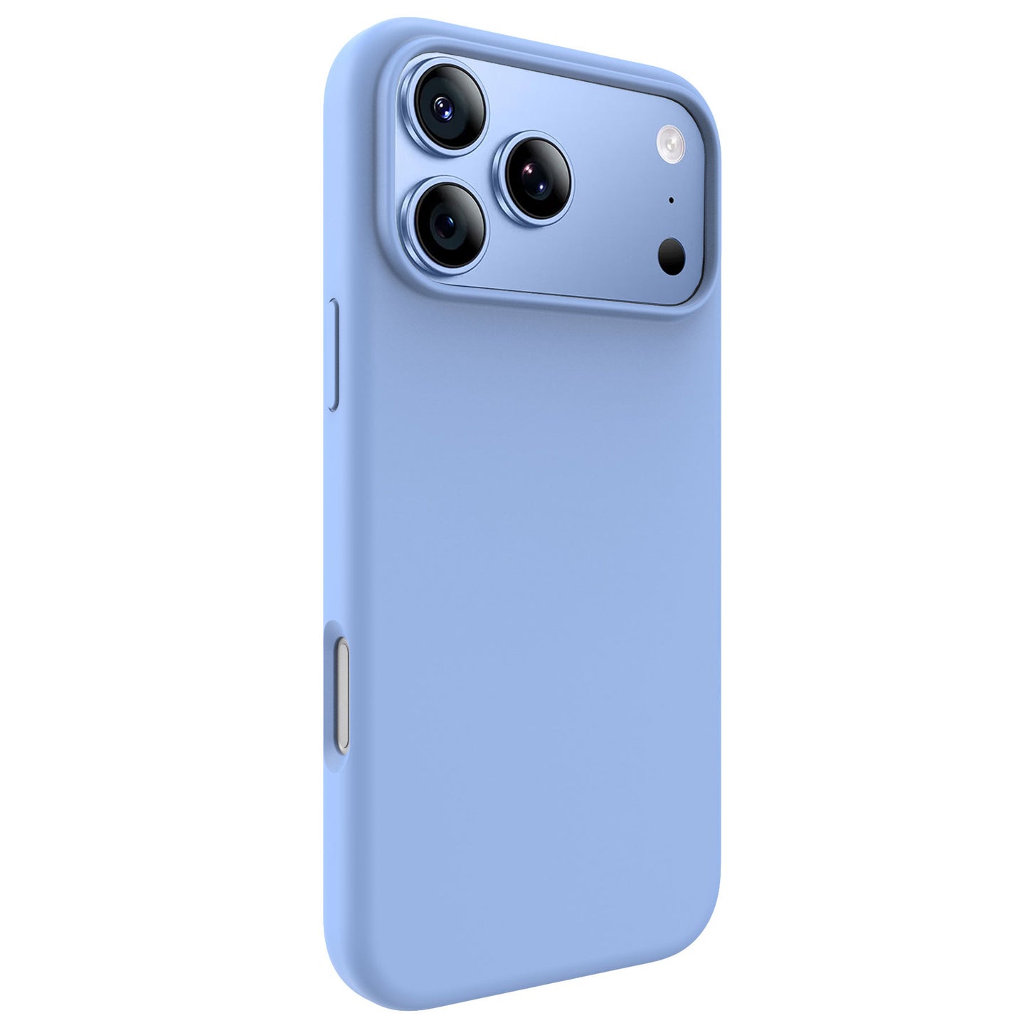 arktis iPhone Silikon Case mit MagSafe in Polar (Hellblau), Rückansicht